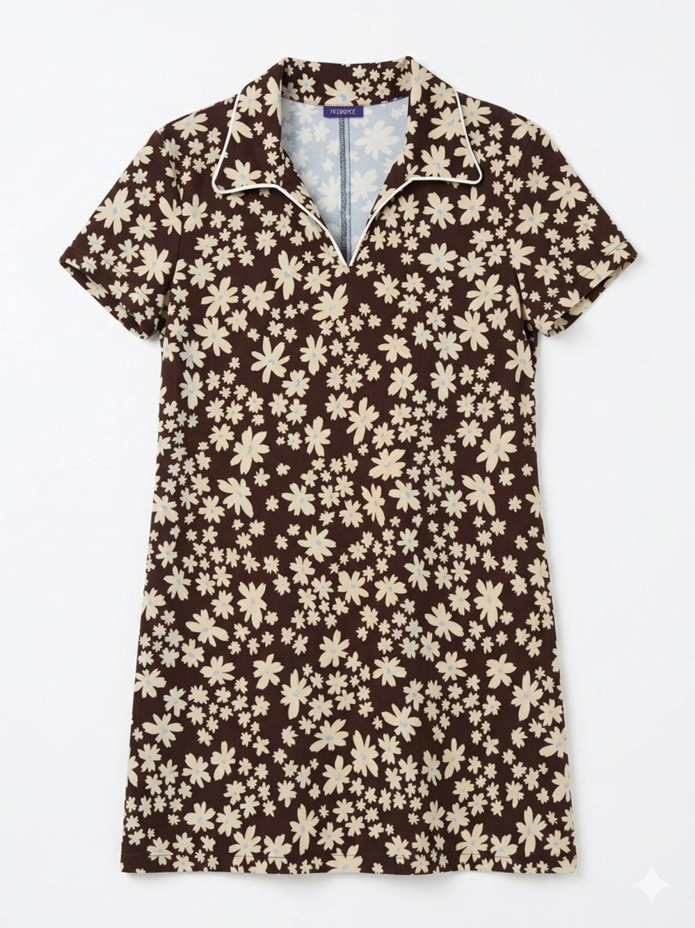 Vintage 90s does 70s  Resource Daisy Print Shift Dress Made in USA Mod Retro